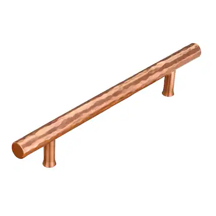 Front. Akicon - Akicon Solid Brass 5 Inch Hole Center Kitchen Cabinet Handles Drawer Pulls 5-Pack in Copper - Copper.