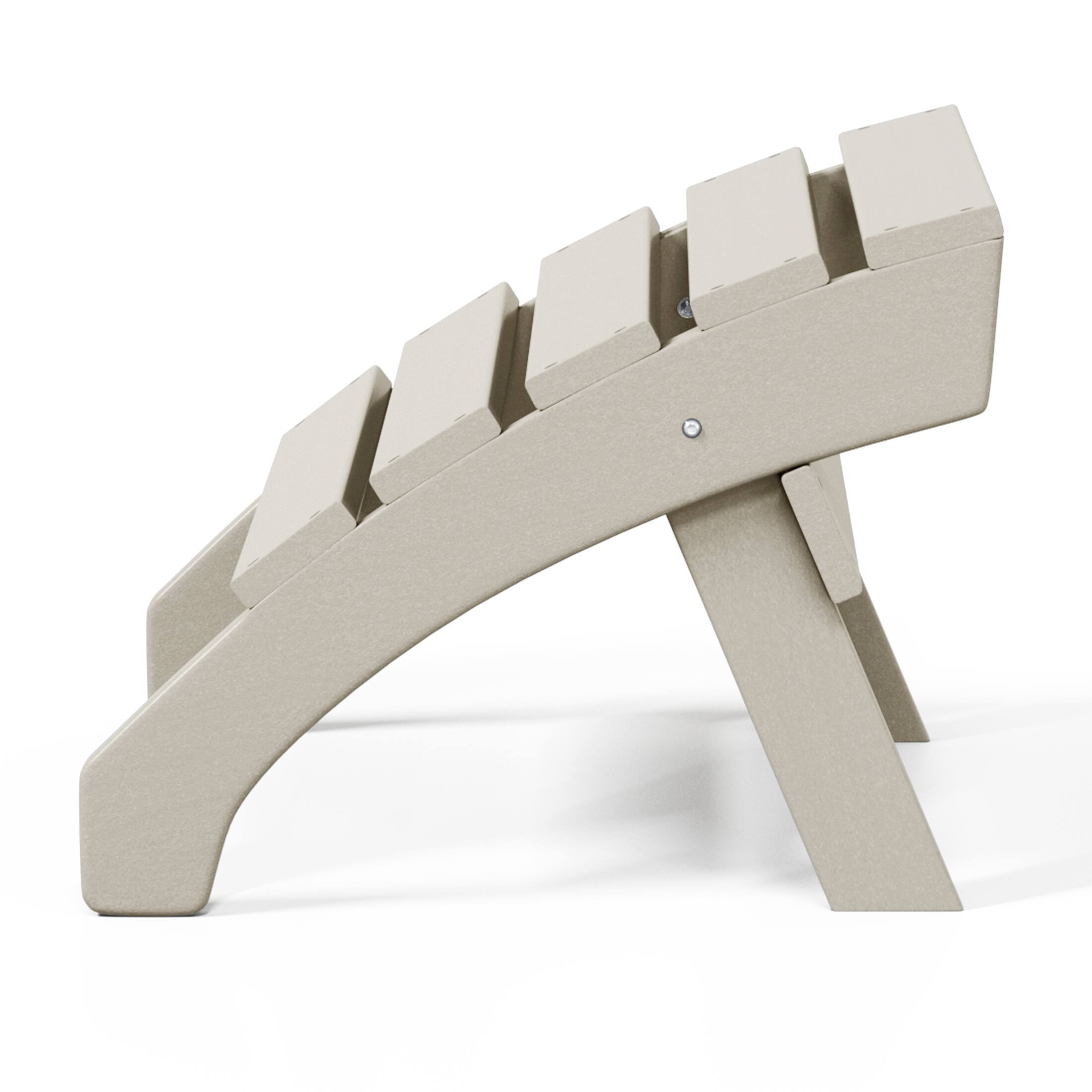 Back. WestinTrends - WestinTrends Dylan Outdoor Patio HDPE Adirondack Ottoman Footrest - Sand.