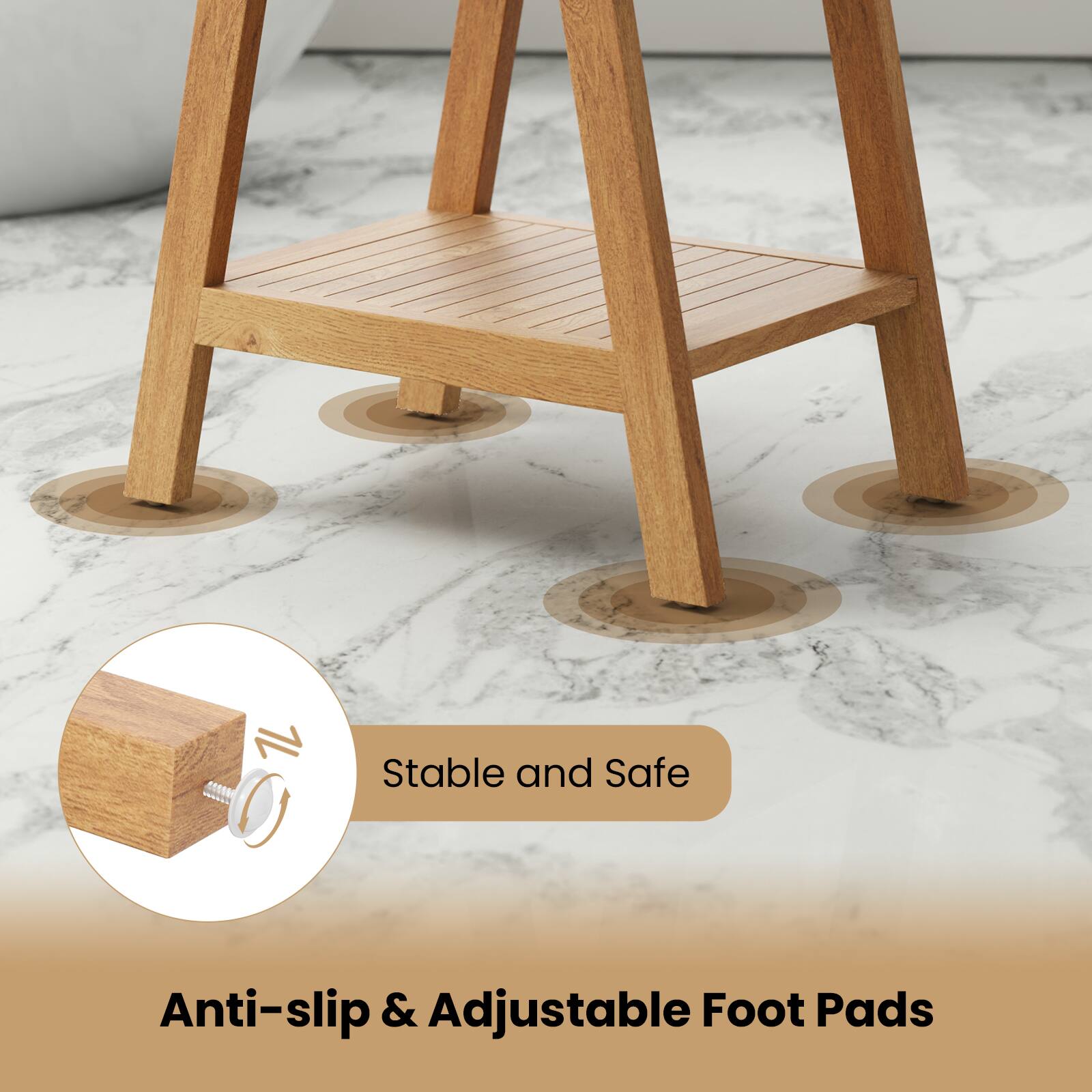 14 NN Stable and Safe Anti-slip & Adjustable Foot Pads

Stable and Safe

Anti-slip & Adjustable Foot Pads