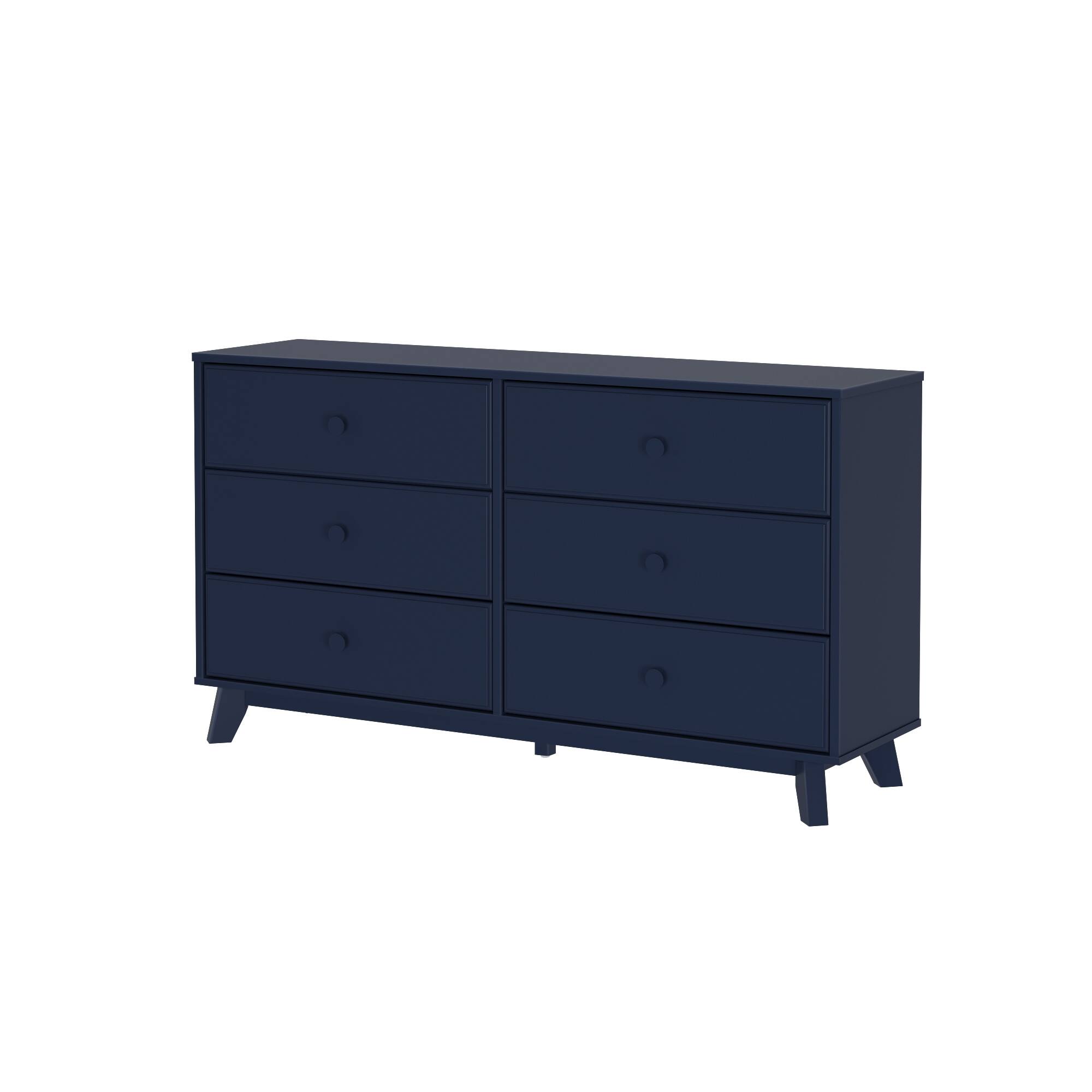 Alt View 2. Plank+Beam - Plank+Beam Classic 6-Drawer Dresser, Blue - Blue.