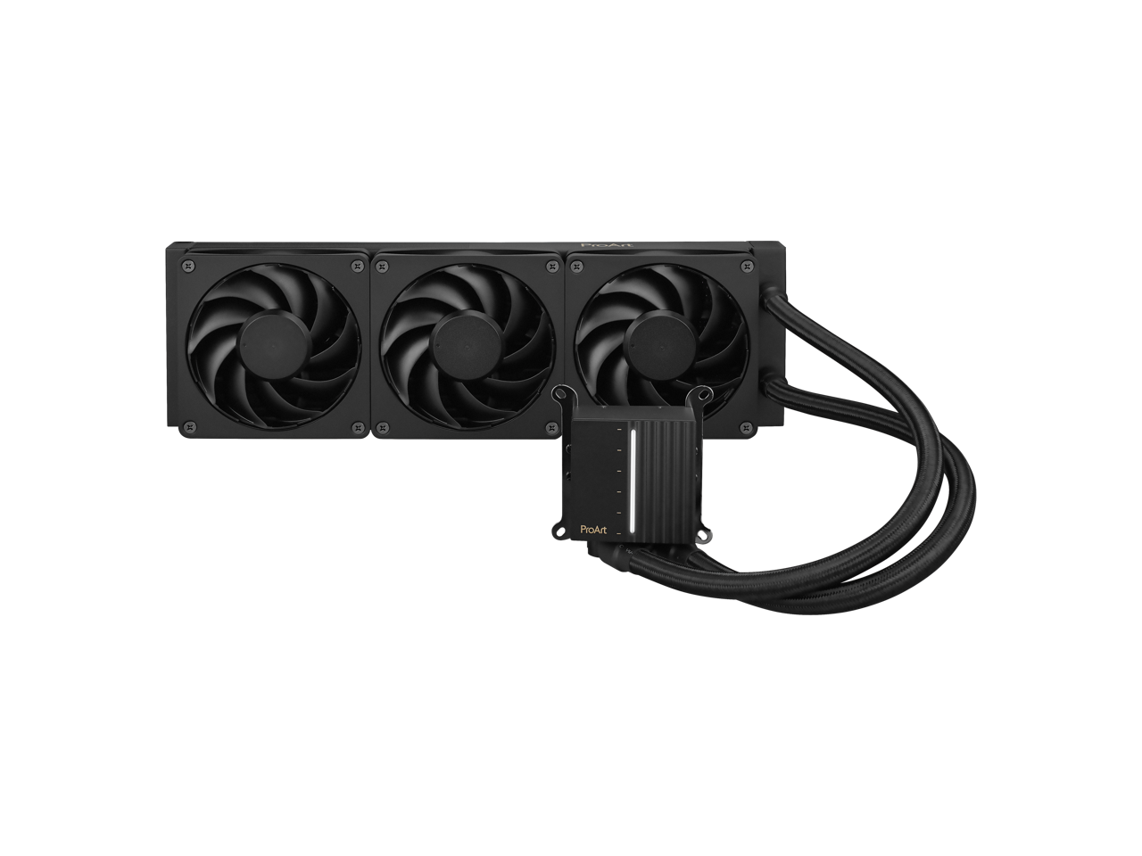 ASUS - ProArt LC 360 AIO CPU Cooler for AMD AM4/AM5 & Intel LGA 1700, 1200, 115X with Illuminated Meter & 3 Black Fans - matte black