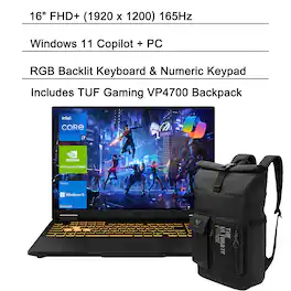 ASUS - TUF F16 16" FHD+ Laptop - Intel Core i7-14650HX, 64GB RAM - 1TB SSD - NVIDIA GeForce RTX 5050 - For Gaming & Work - Gray