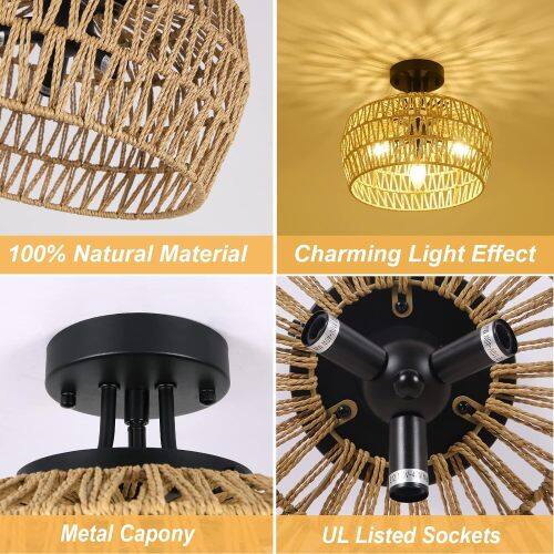 100% Natural Material  
Charming Light Effect  
Metal Capony  
UL Listed Sockets