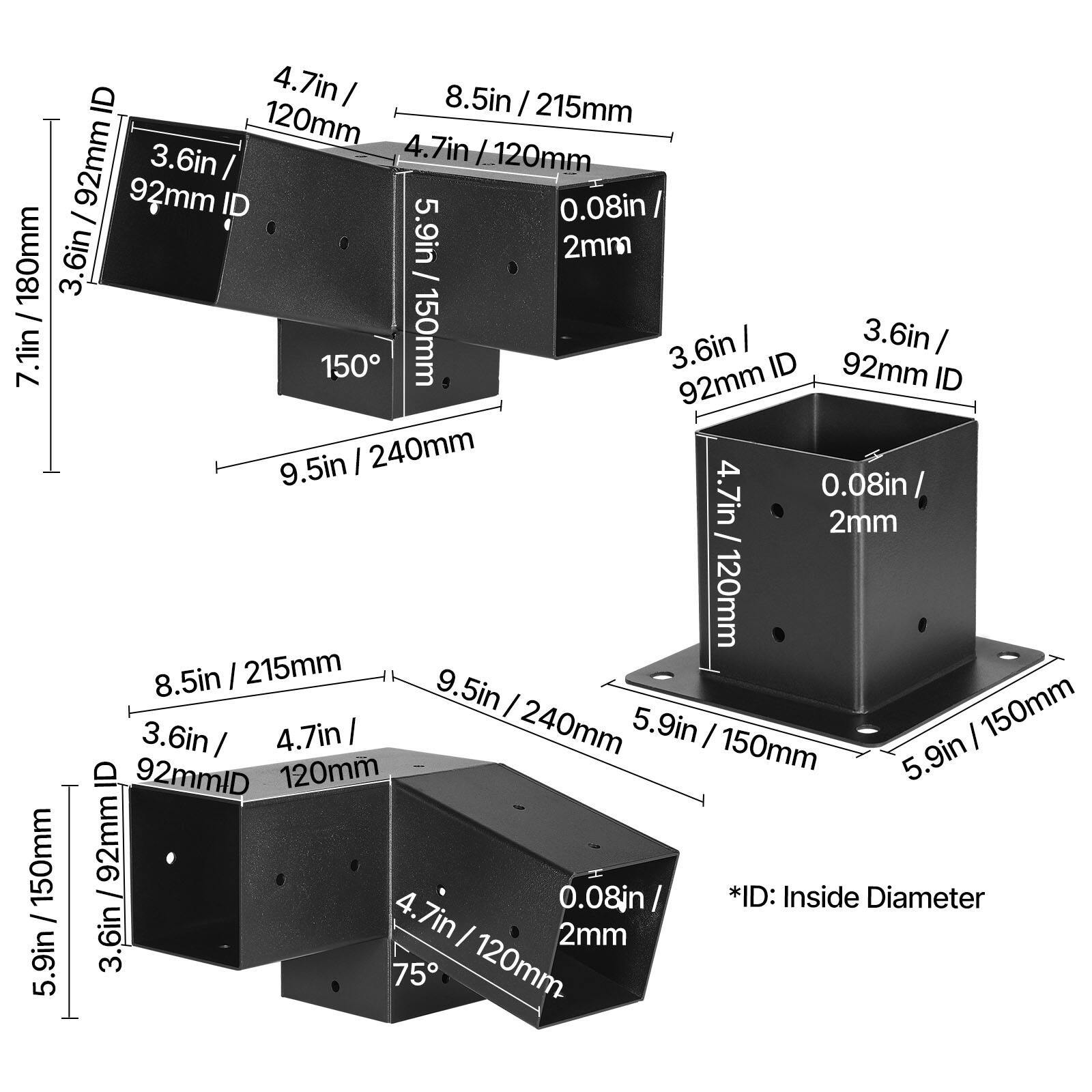 - 3.6in / 92mm ID
- 4.7in / 120mm
- 5.9in / 150mm
- 7.1in / 180mm
- 9.5in / 240mm
- 8.5in / 215mm
- 0.08in / 2mm
- 3.6in / 92mm ID
- 4.7in / 120mm
- 5.9in / 150mm
- 7.1in / 180mm
- 9.5in / 240mm
- 8.5in / 215mm
- 0.08in / 2mm
- 3.6in / 92mm ID
- 4.7in / 120mm
- 5.9in / 150mm
- 7.1in / 180mm
- 9.5in / 240mm
- 8.5in / 215