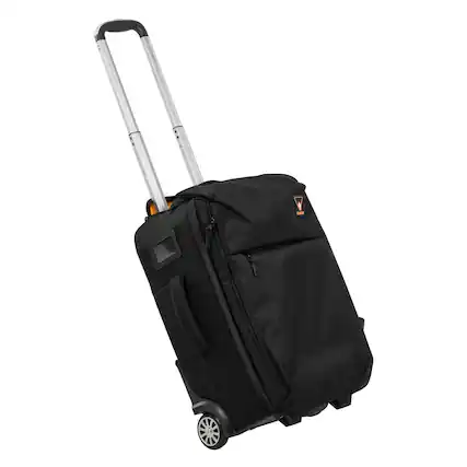 Front. Slinger - Slinger 2-in-1 Wheeled Camera Backpack, Rolling Luggage Case with Handle and Anti-Shock Dividers for DSLR Cameras,.