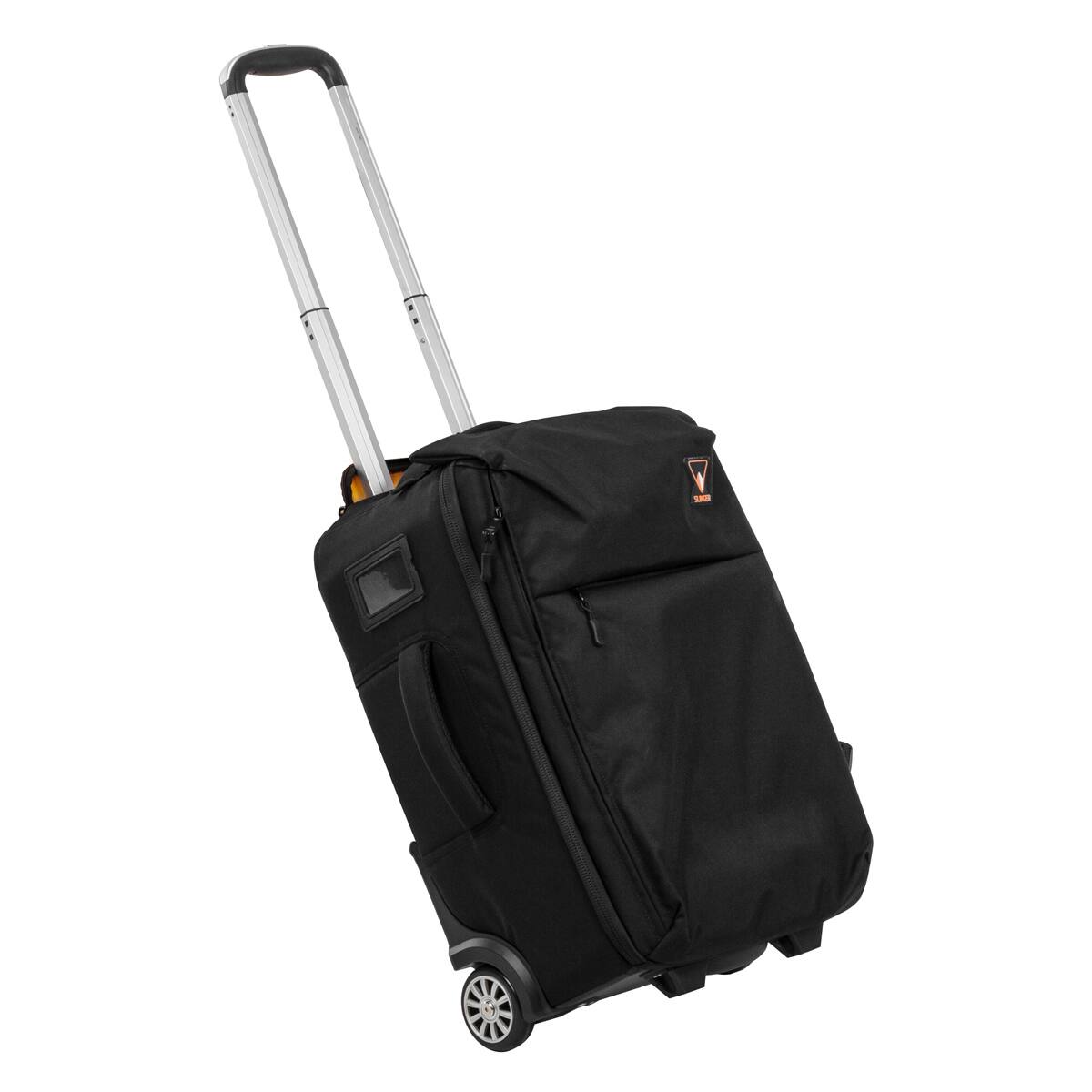 Front. Slinger - Slinger 2-in-1 Wheeled Camera Backpack, Rolling Luggage Case with Handle and Anti-Shock Dividers for DSLR Cameras,.