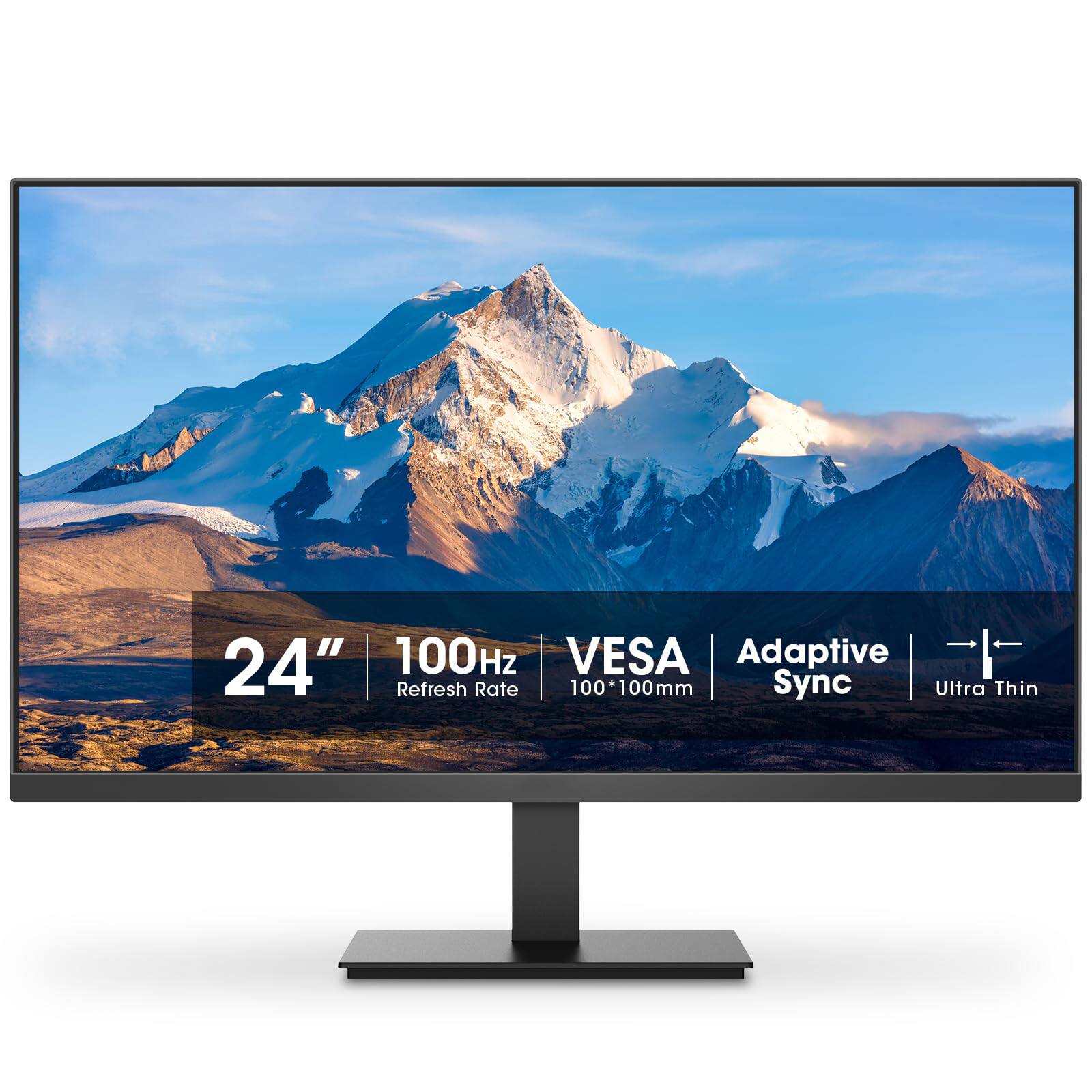 24"
100Hz Refresh Rate
VESA 100x100mm
Adaptive Sync
Ultra Thin
