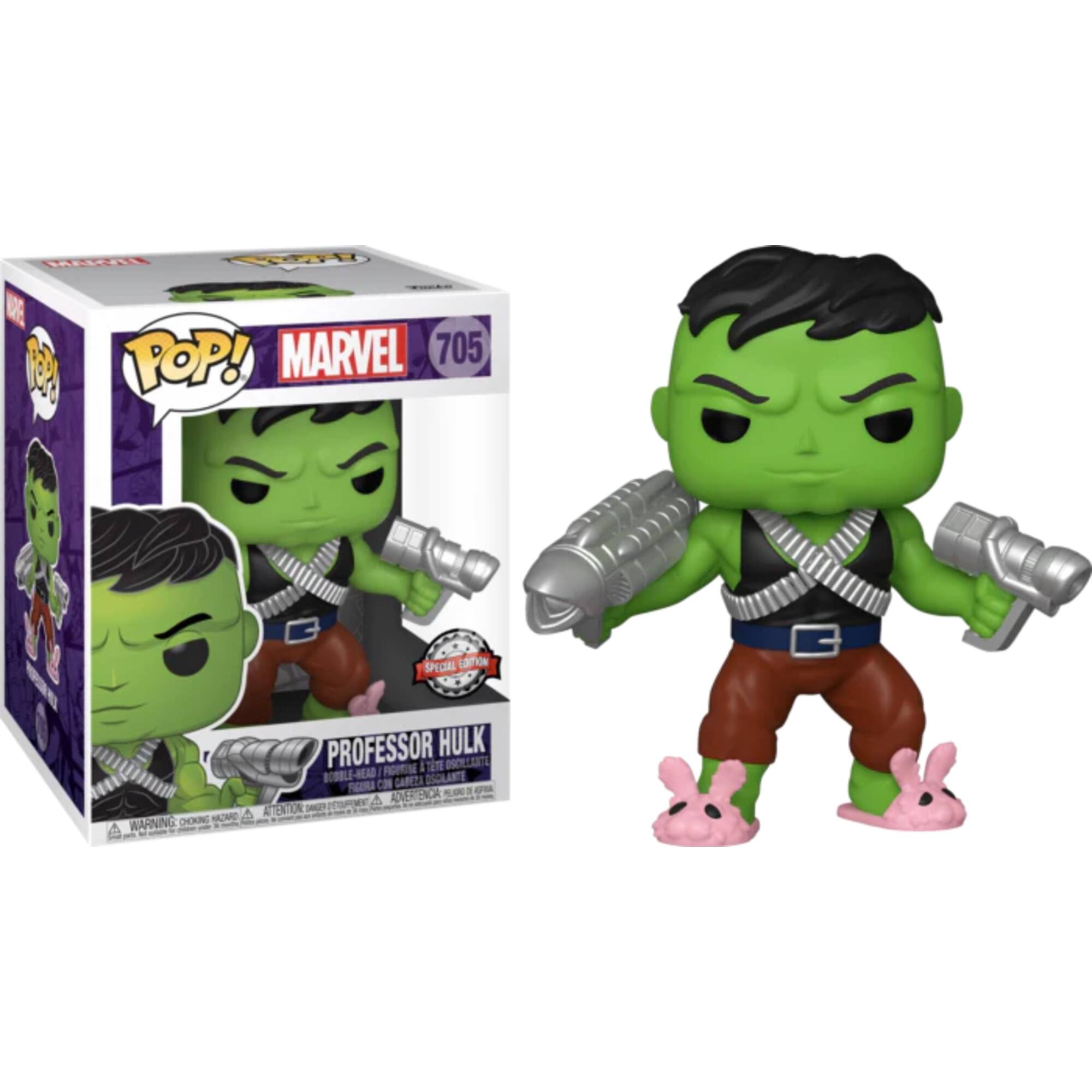 F RE POP! MARVEL 705 SPEO afion PROFESSOR HULK RGPINE I TETE ISCELETE BOOBLE-HEAD CO CARETA SOLANTE PGORA ENCA K a ga A ANER ATTENTION ON - mhoer 6 E CHOKING NME WARNING