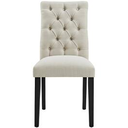 FurniFact - Fabric dining chair with plush backrest and comfortable seat - Beige