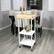 Alt View 2. Origami - Origami RBT Fully Stainless Steel Foldable Kitchen Cart with 4 Wheels, White - White.