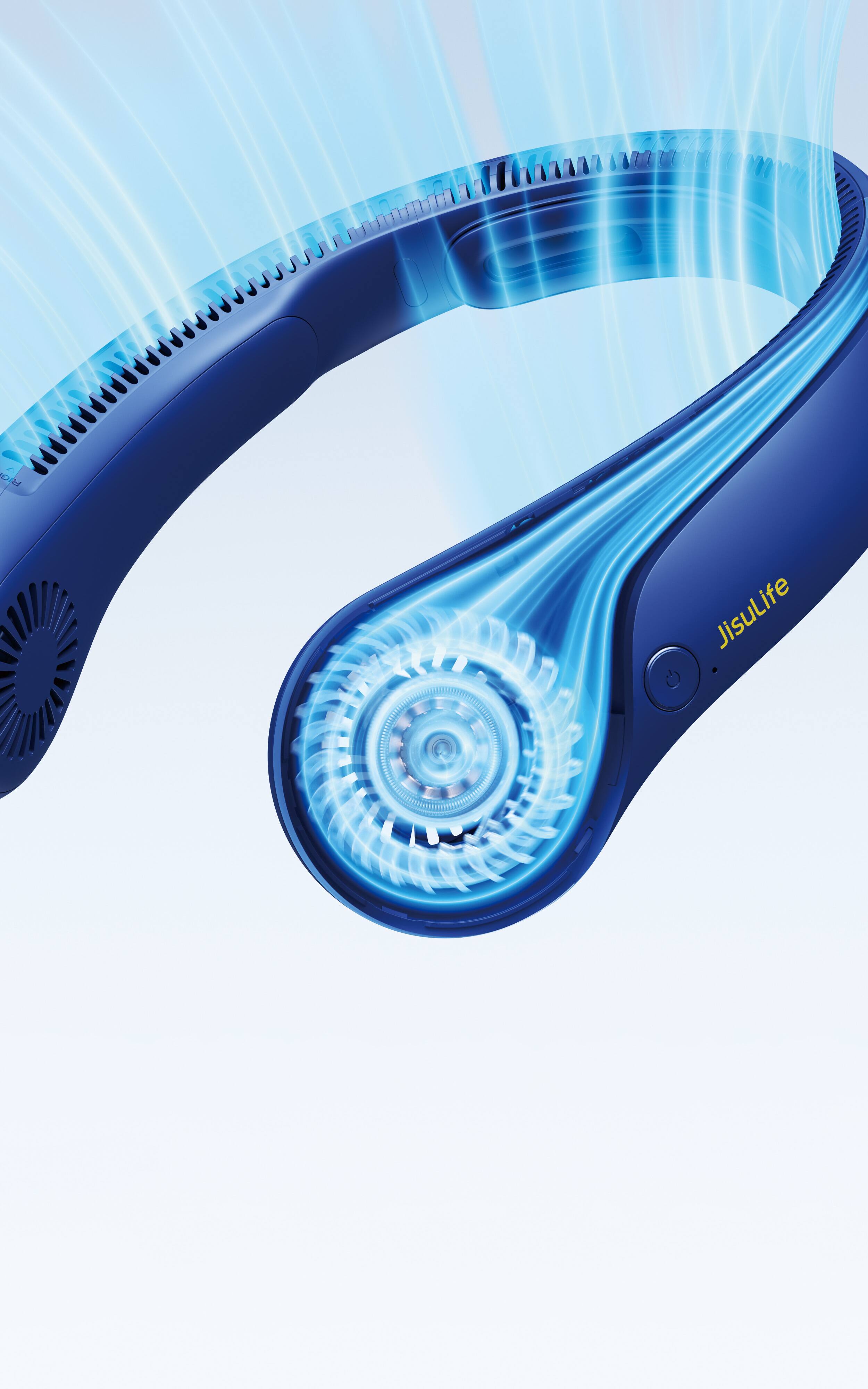 Alt View 1. Jisulife - Neck Fan Life4B - Dark Blue.