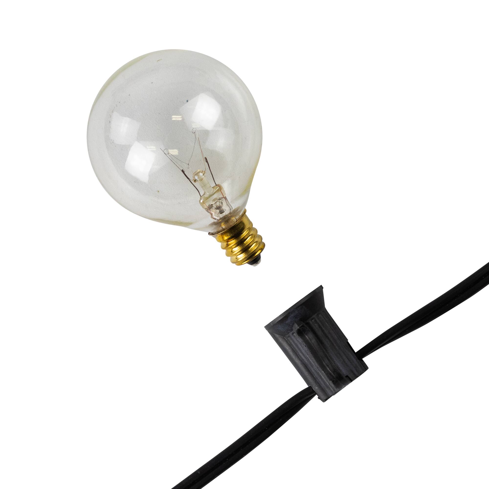 Alt View 6. Northlight - G50 Globe Christmas String Lights - 9' Black Wire - 20ct - Black.