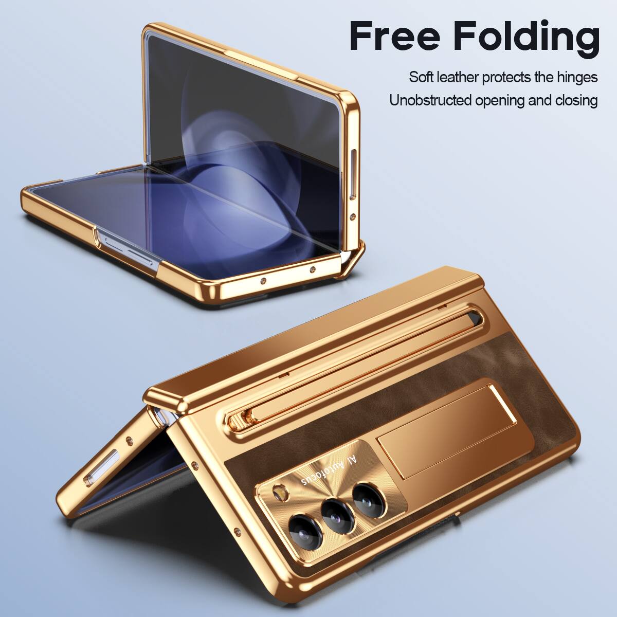 Free Folding  
Soft leather protects the hinges  
Unobstructed opening and closing  
AI Autofocus