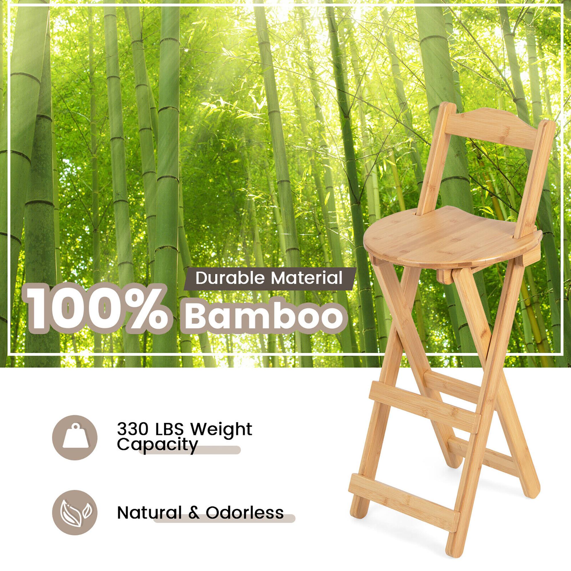 Durable Material, 100% Bamboo, 330 LBS Weight Capacity, Natural & Odorless