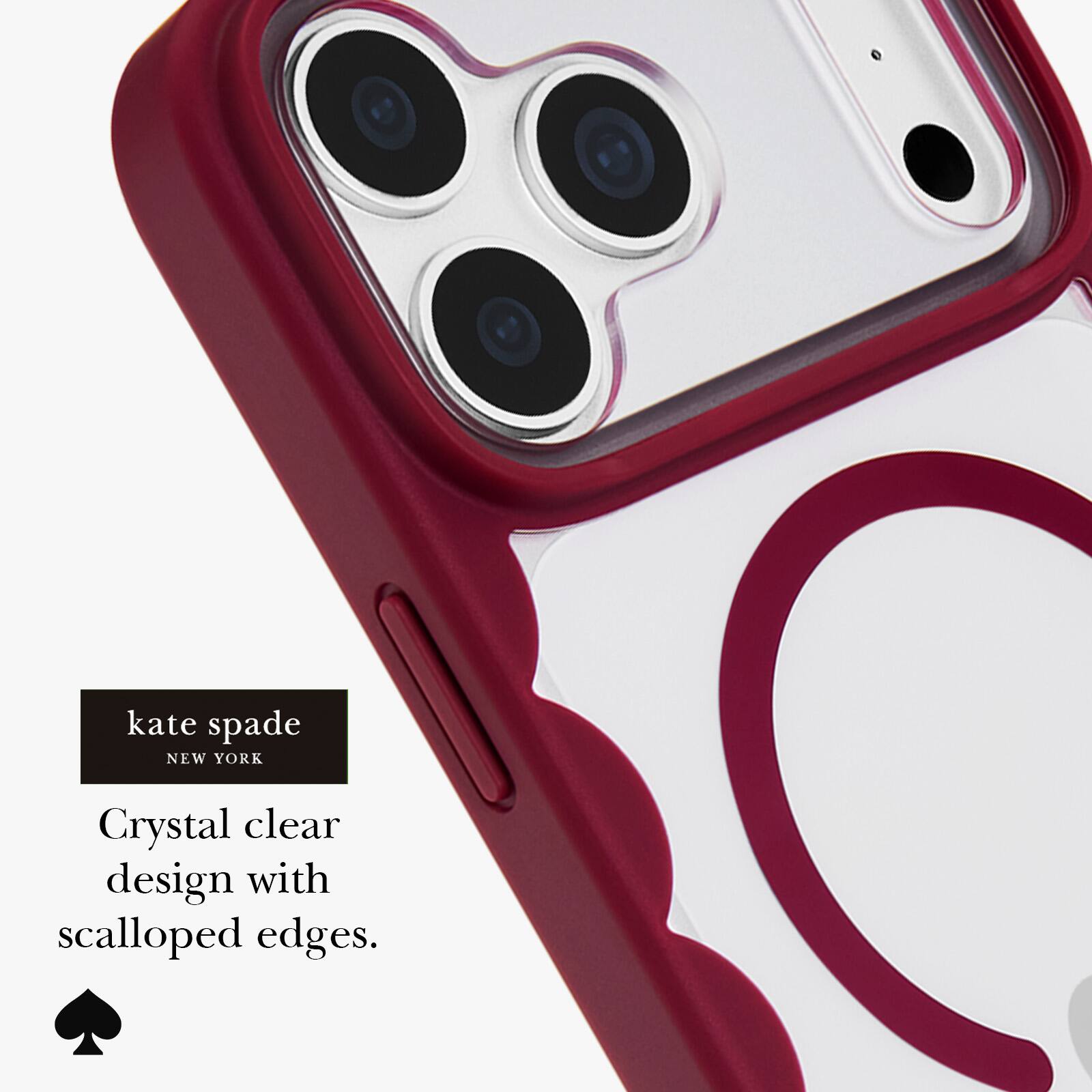 kate spade NEW YORK

Crystal clear design with scalloped edges.