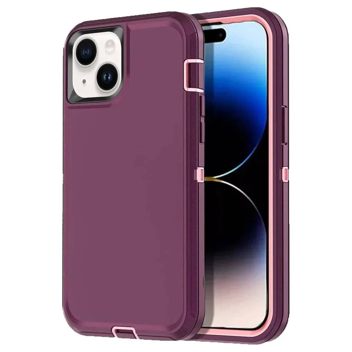 Entronix - Case for iPhone 13 - Triple-Layer Heavy Duty Protection - Purple