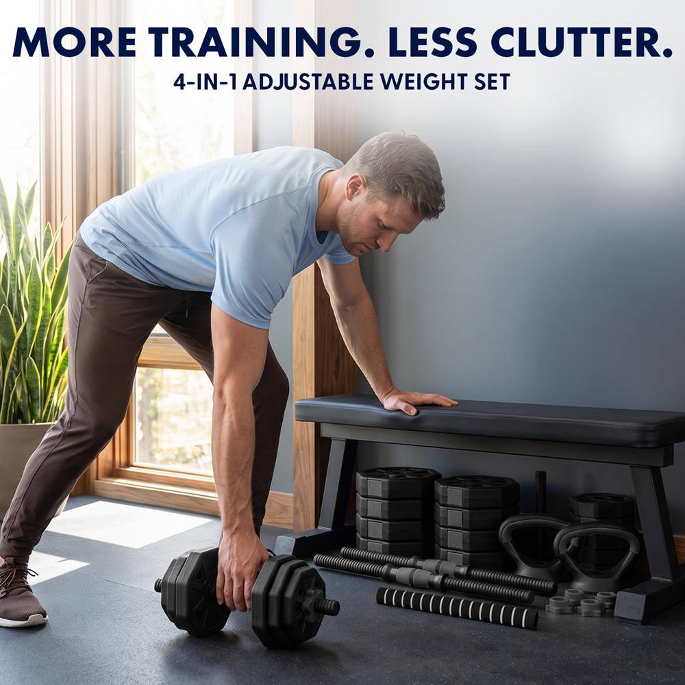 MORE TRAINING. LESS CLUTTER.  
4-IN-1 ADJUSTABLE WEIGHT SET