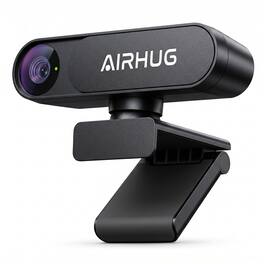 AIRHUG - 4K UHD USB Webcam No Mic with Privacy Cover, 16MP Sony Sensor, PDAF Focus, 63° FOV, Auto Light Correction for Meeting