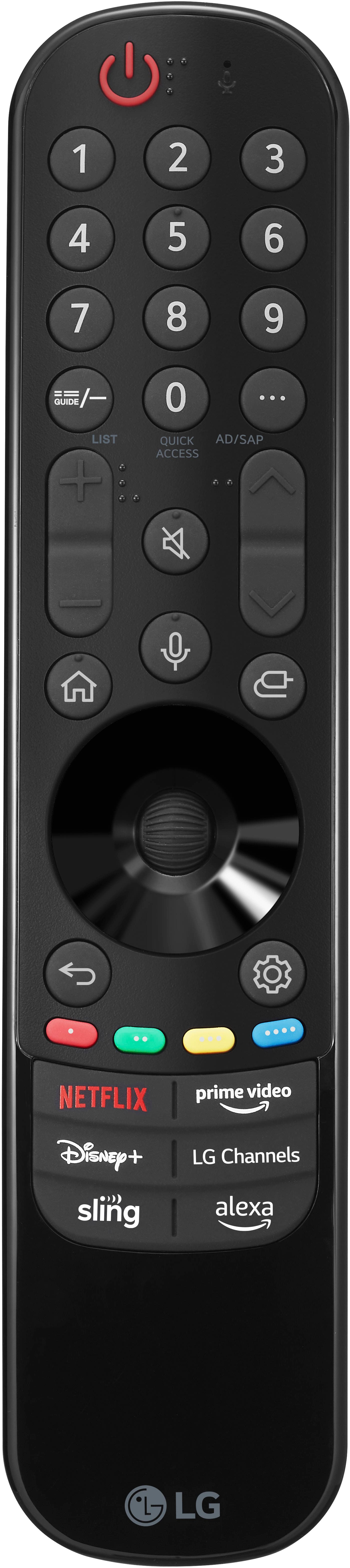 The text on the image reads:
1 2 3 4 5 6 7 8 9 SUICE / 0 ... LIST + QUICK AD/SAP ACCESS NETFLIX Disney+ + 1) sling prime video LG Channels alexa LG
Corrected text:
1 2 3 4 5 6 7 8 9 SUICE / 0 ... LIST + QUICK AD/SAP ACCESS NETFLIX Disney+ + 1) sling prime video LG Channels alexa LG