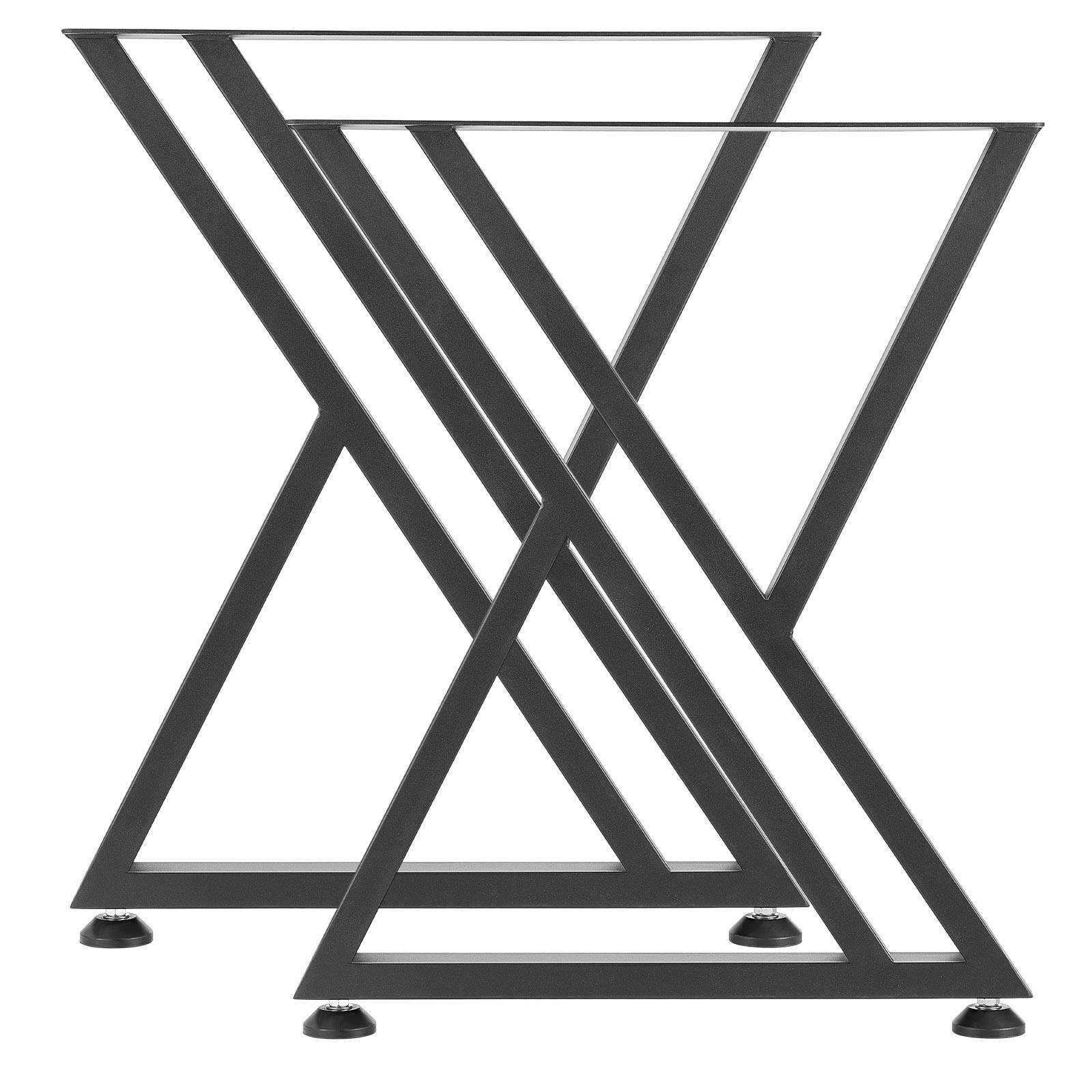 Alt View 5. VEVOR - Table Legs, 29.1" H x 24" W Steel Furniture Legs, 2204 lbs Max Load Heavy Duty, Easy Installation, Sturdy & Stable - Black.