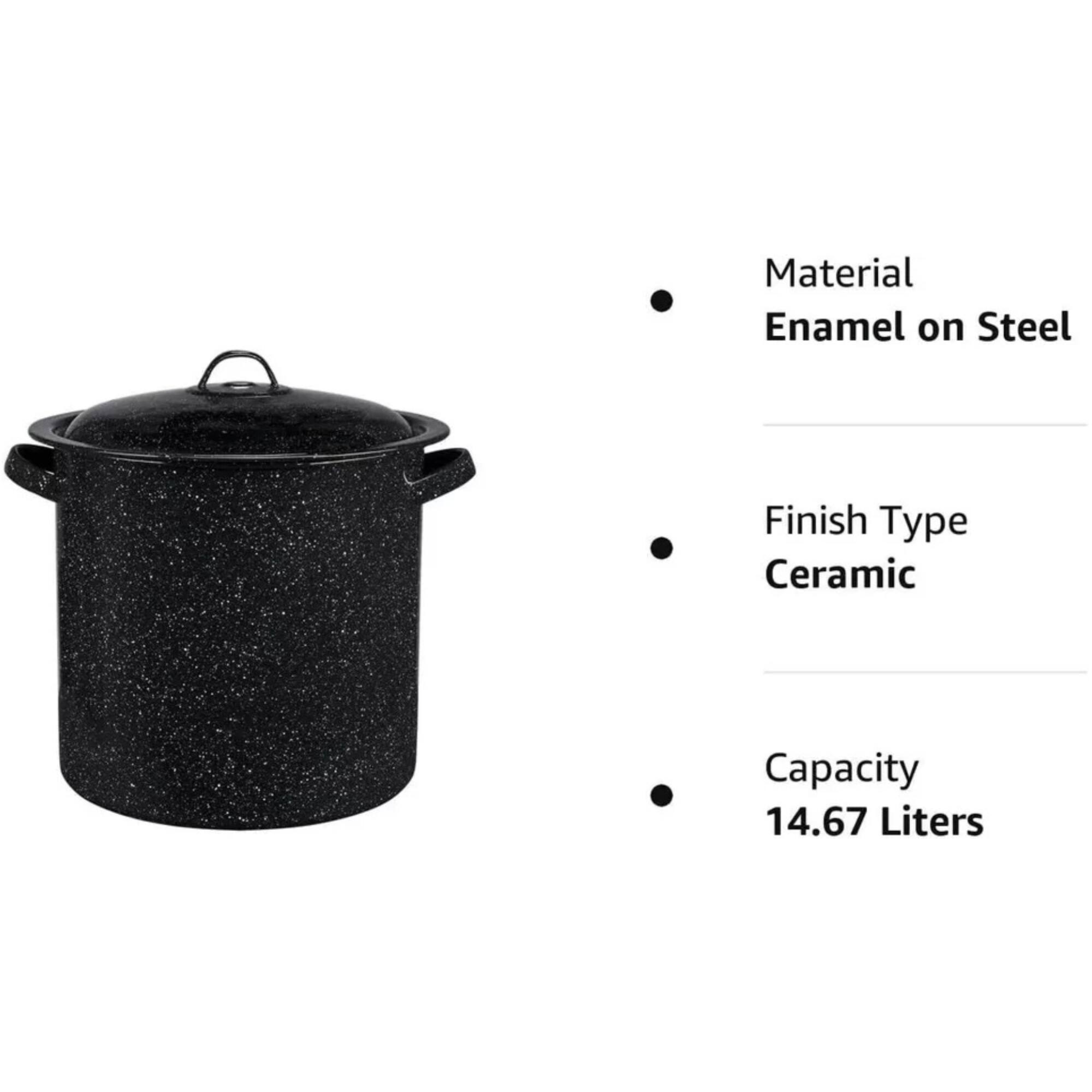 Material: Enamel on Steel  
Finish Type: Ceramic  
Capacity: 14.67 Liters