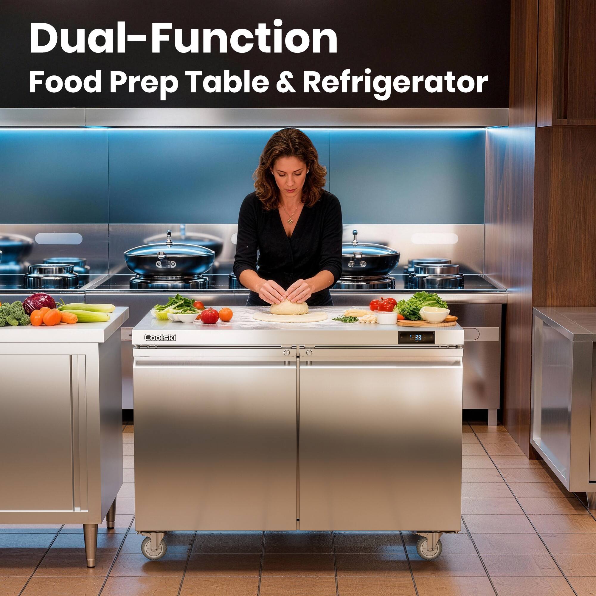 Dual-Function Food Prep Table & Refrigerator