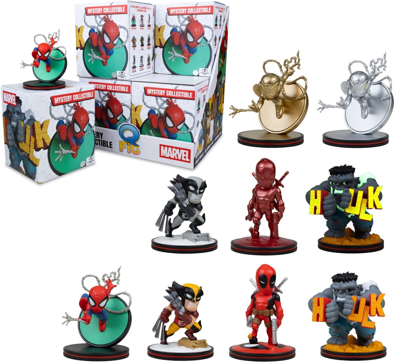 "McFarlane Toys - Marvel - QMx - Q-Fig 4.5"" Posed Figure Blind Box 8-Piece PDQ - COLLECTIBLES - Multicolor" price history on PriceWatchPro