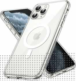 Entronix - Magnetic Case for iPhone 11 Pro - Durable Hard Back with Design - Clear