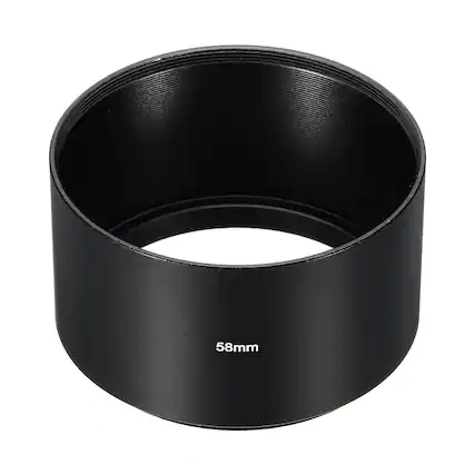 Front. Unique Bargains - 58mm Long Focus Frosted Anti-reflective Lens Hood for Nikon/Fuji/Pentax/Leica - Black.