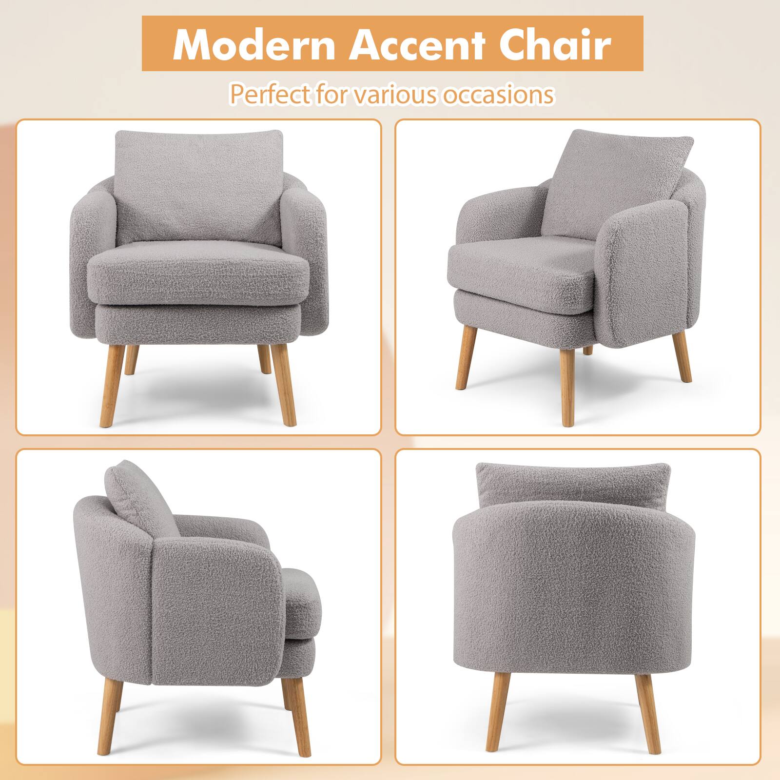 Modern Accent Chair  
Perfect for various occasions