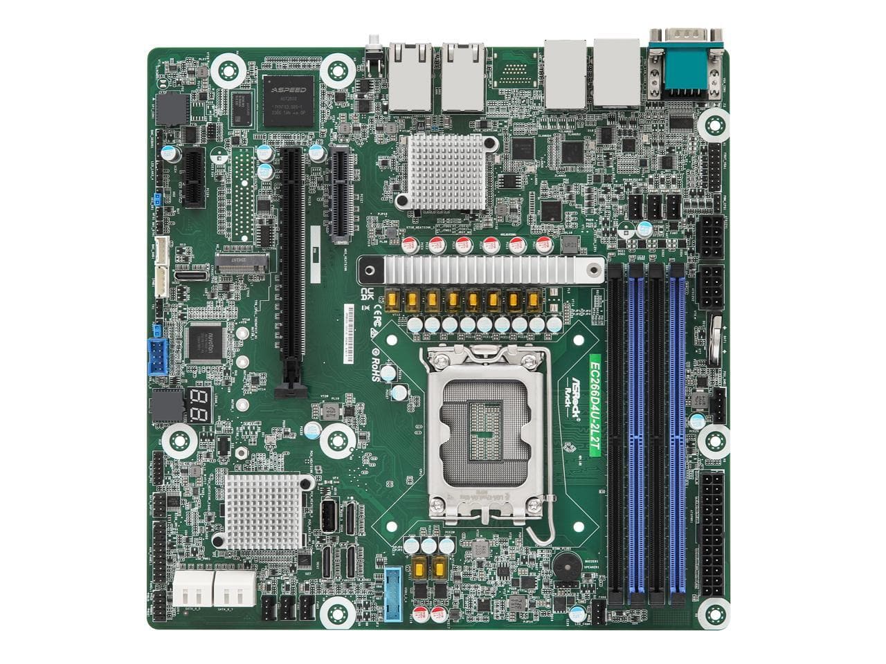 ASRock - Rack Server Motherboard EC266D4U-2L2T Micro-ATX Single Socket V1 (LGA 1700) Intel Xeon E-2400 series