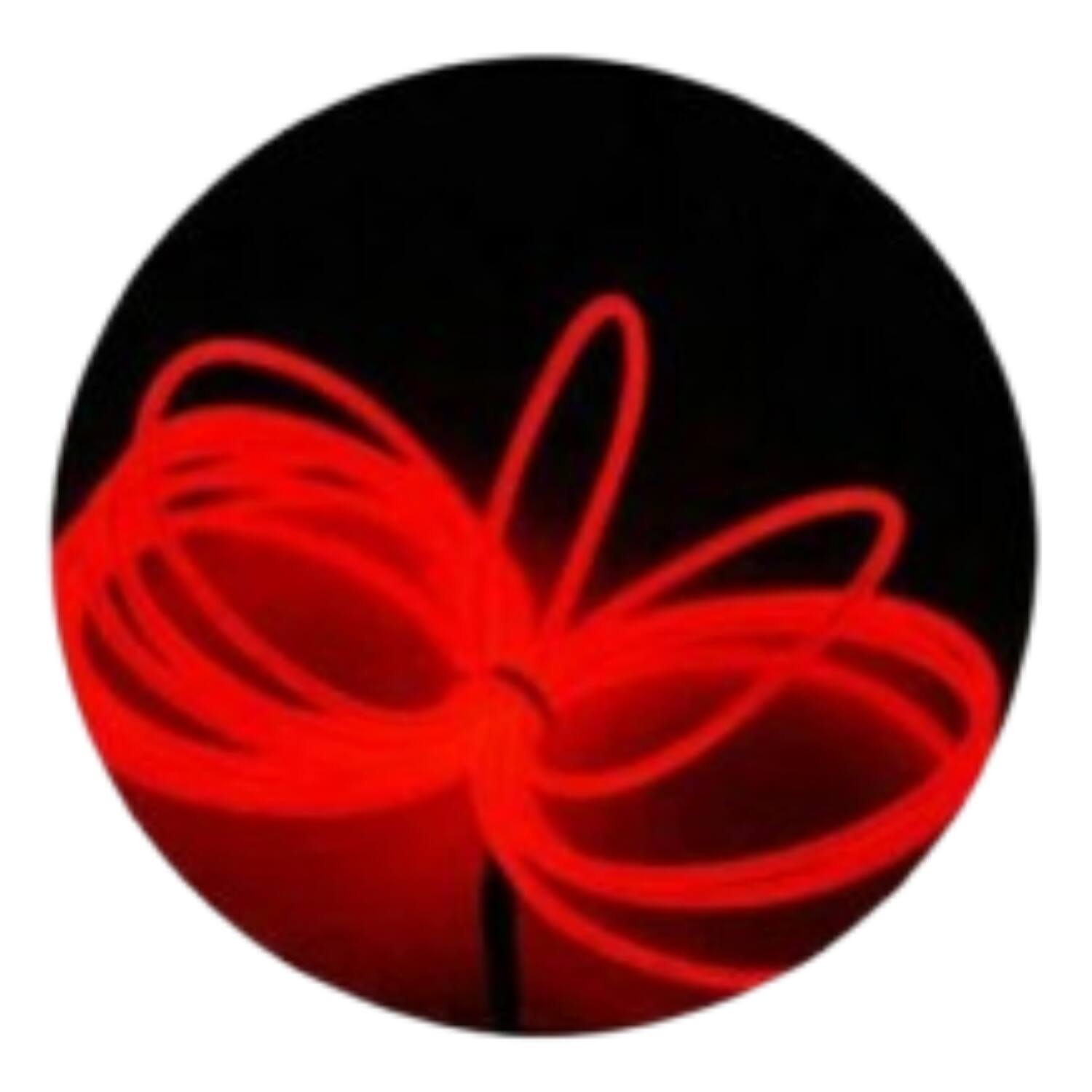 Left. Home Collection - 16.4Ft Battery Powered Neon LED EL Wire String Light Red - Red.