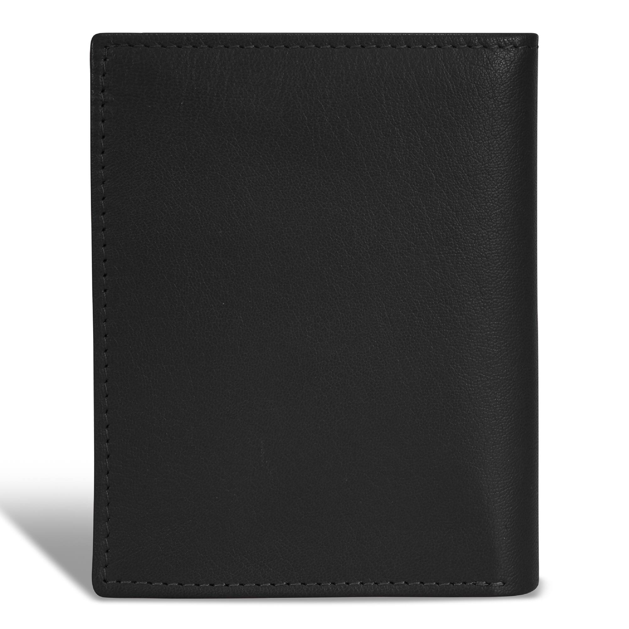 Back. Champs - Onyx Collection Leather Vertical Wallet - Black.