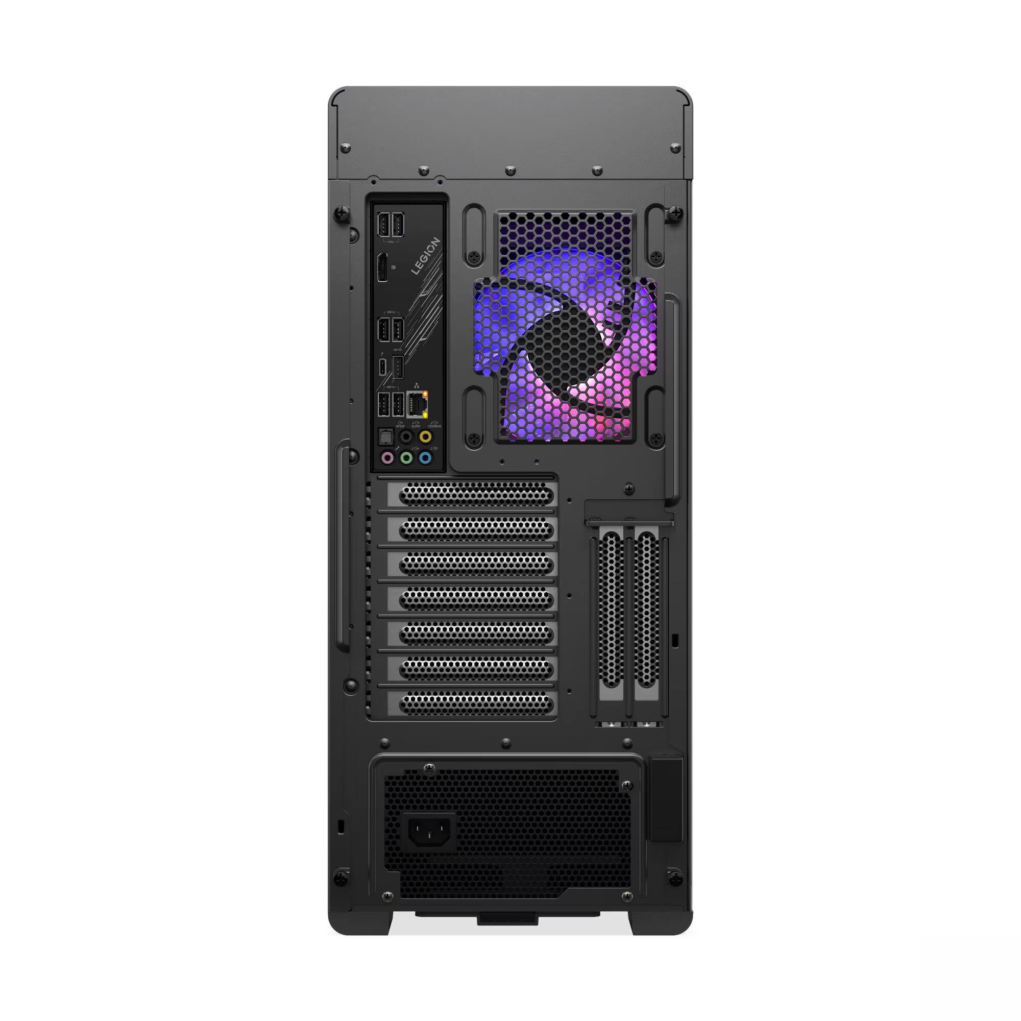 Left. Lenovo - Lenovo Legion T7 34Ias10 PC Core Ultra 9 285K GeForce RTX 5080 32GB 2TB SSD W11P - Storm Grey.