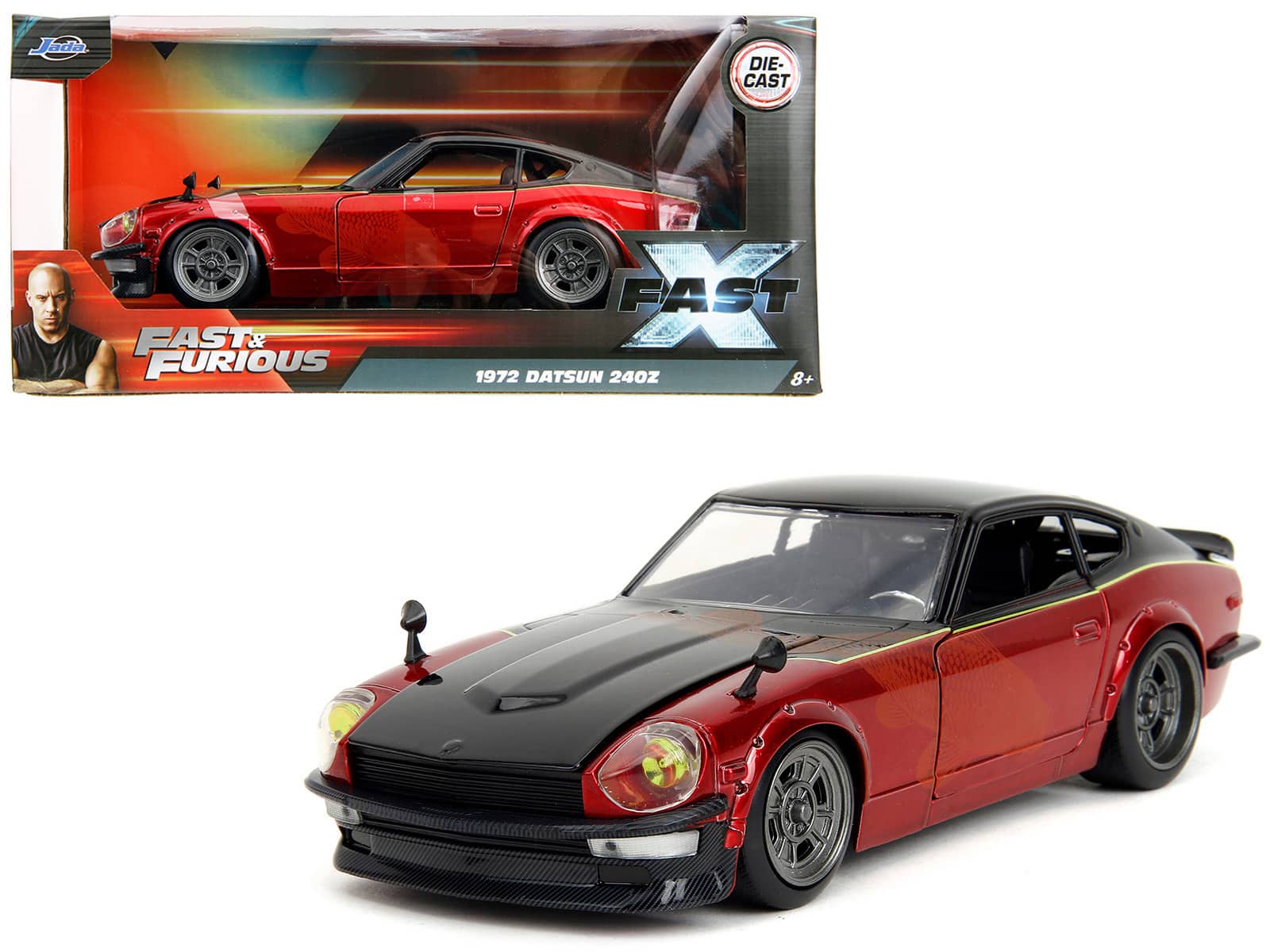 "1972 Datsun 240Z Black & Red Metallic with Graphics ""Fast X"" (2023) Movie ""Fast & Furious"" Series 1/24 Model Car by Jada" price history on PriceWatchPro