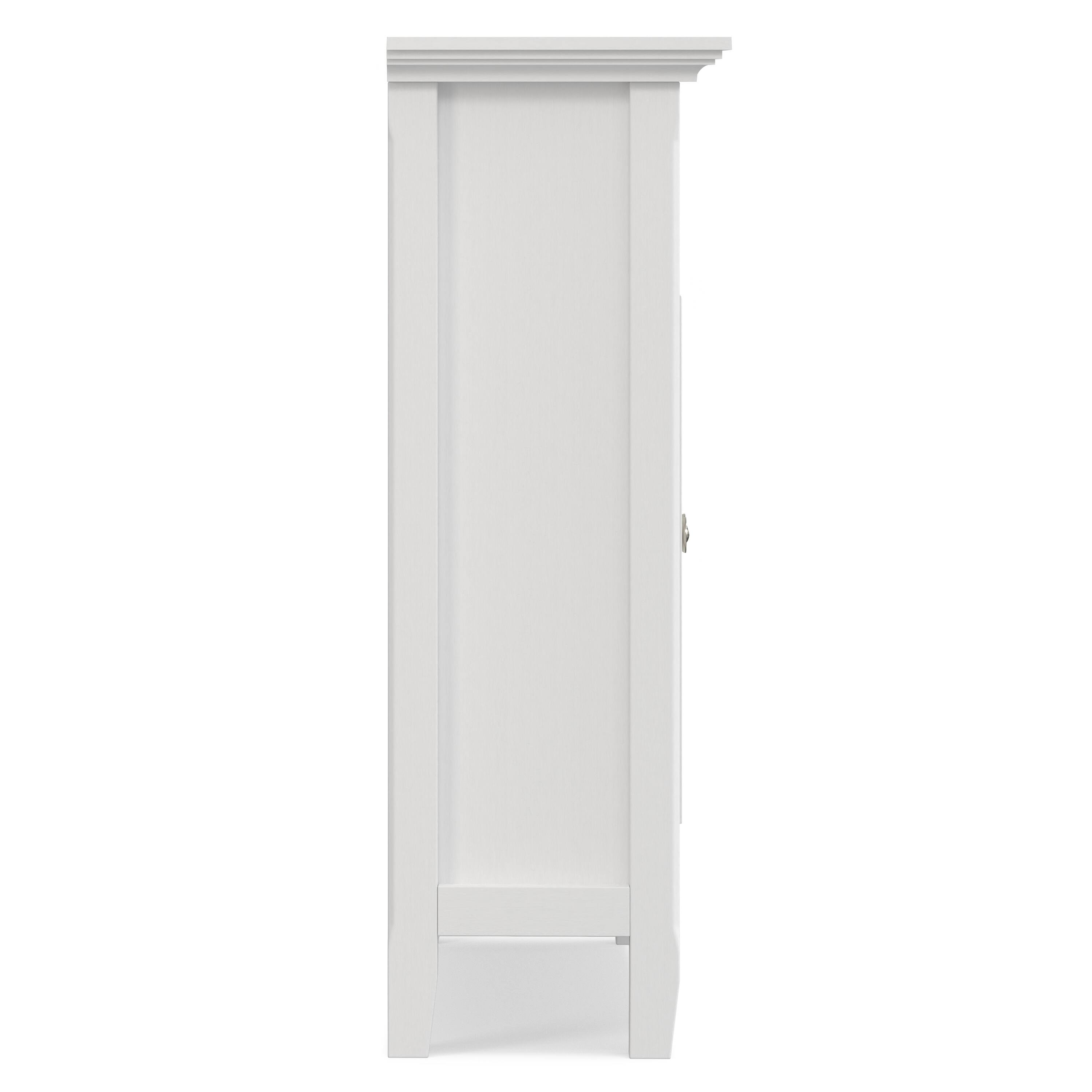 Alt View 2. Simpli Home - Amherst 36 inch Wide Solid Wood Transitional Storage Cabinet in White - White.