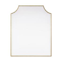 Elegant Kitchen and Bath - Notched Metal Mirror 30x36 inch - Brass