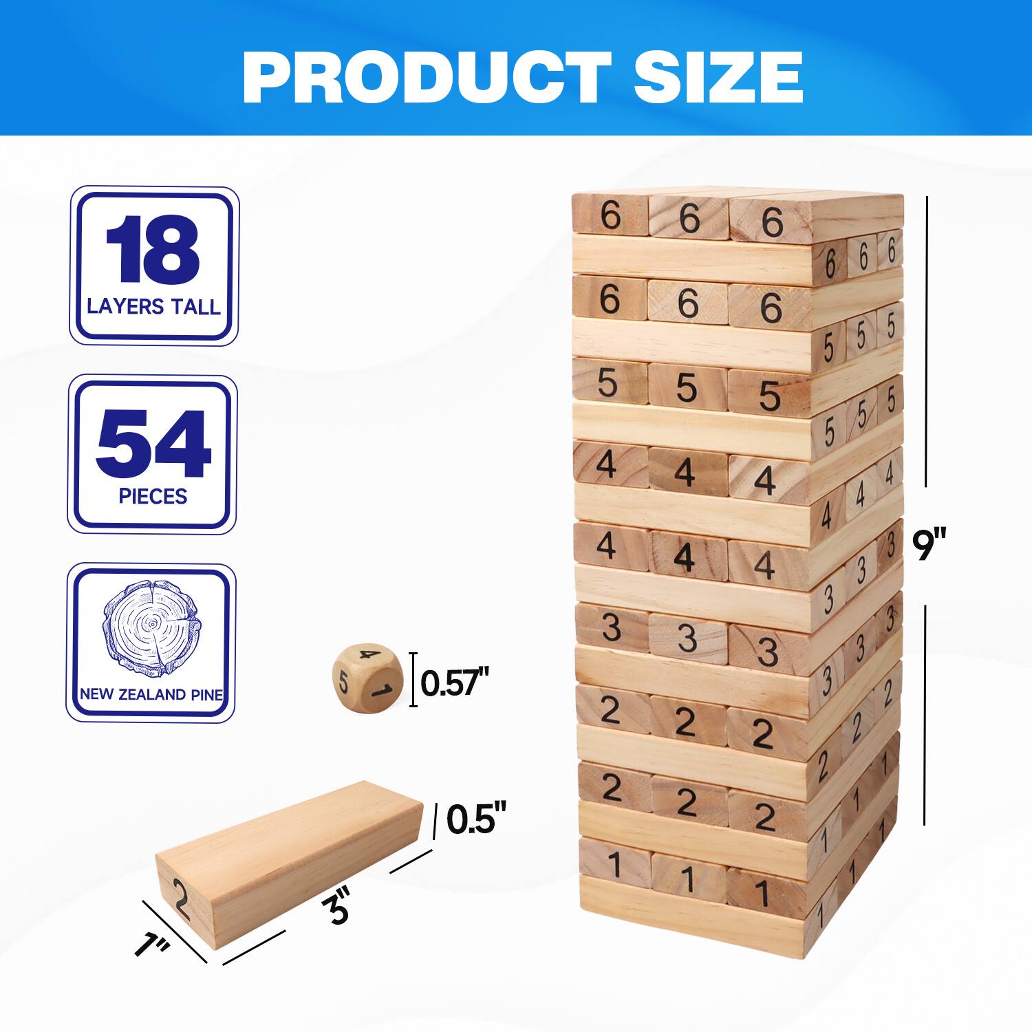 PRODUCT SIZE
18 LAYERS TALL
54 PIECES
NEW ZEALAND PINE
1" 5
3" I
0.57"
0.5"
6 6
5 4
4 3
2 2
1 1
6 6
5 4
4 3
3 2
2 1
6 6
5 5
5 5
4 3
3 3
3 3
2 2
2 1
1 1
9"