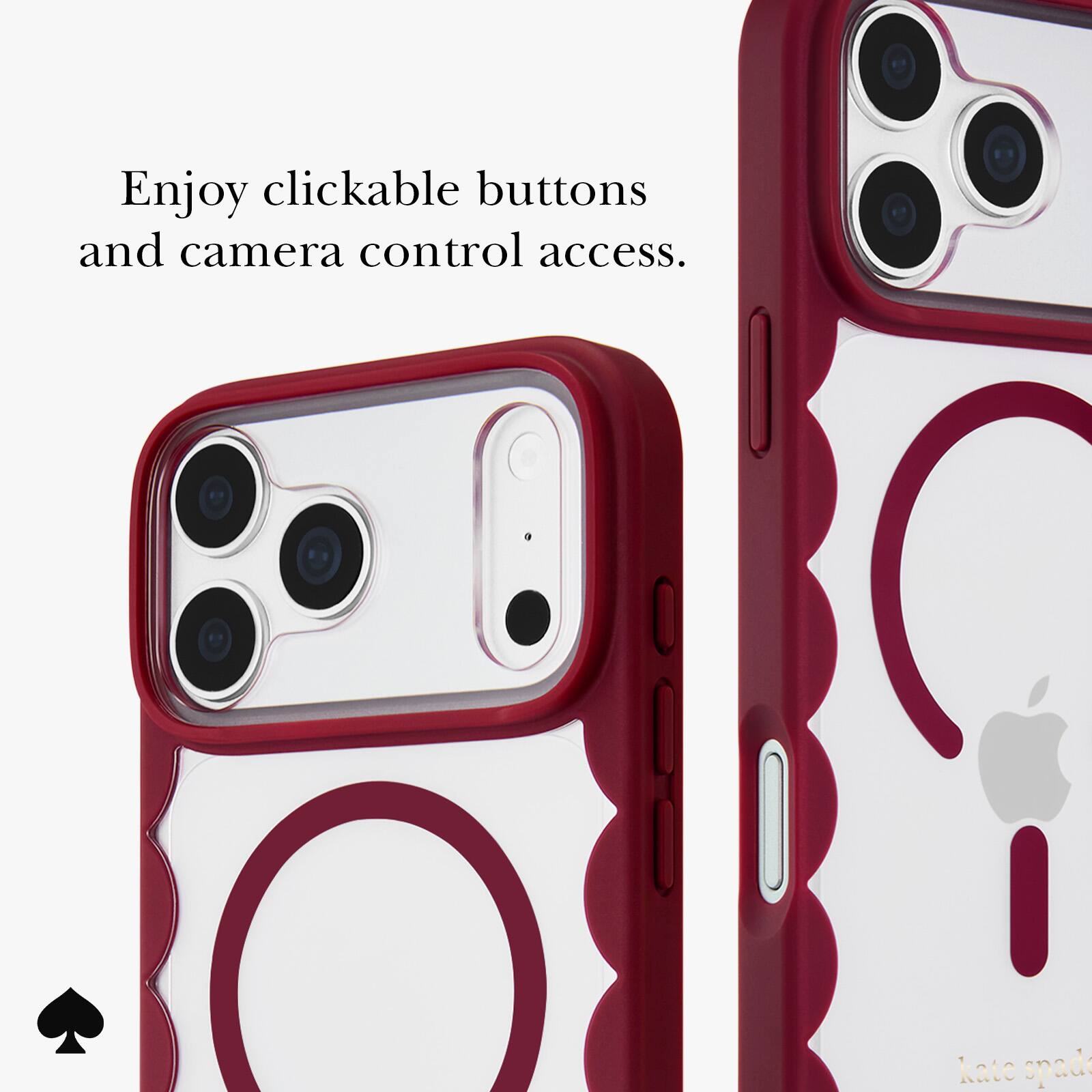 Enjoy clickable buttons and camera control access.