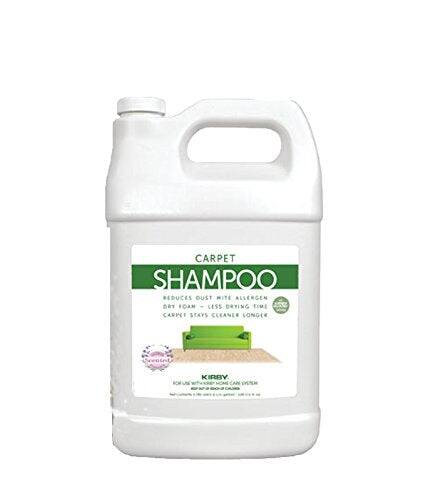 CARPET SHAMPOO  
REDUCES DUST MITE ALLERGEN  
DRY FOAM - LESS ORYING TIME  
CARPET STAYS CLEANER LONGER  

KIRBY  
KIRBY CLEANING SYSTEM