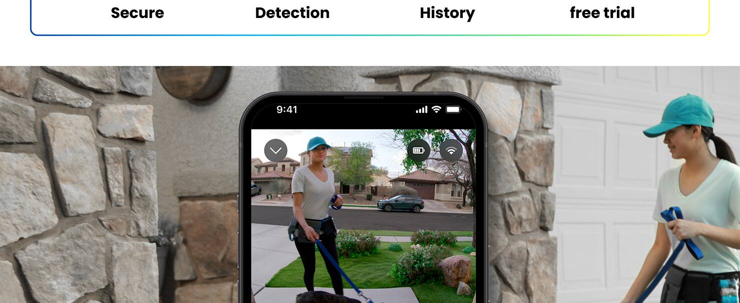 Secure, Detection, History, free trial, 9:41