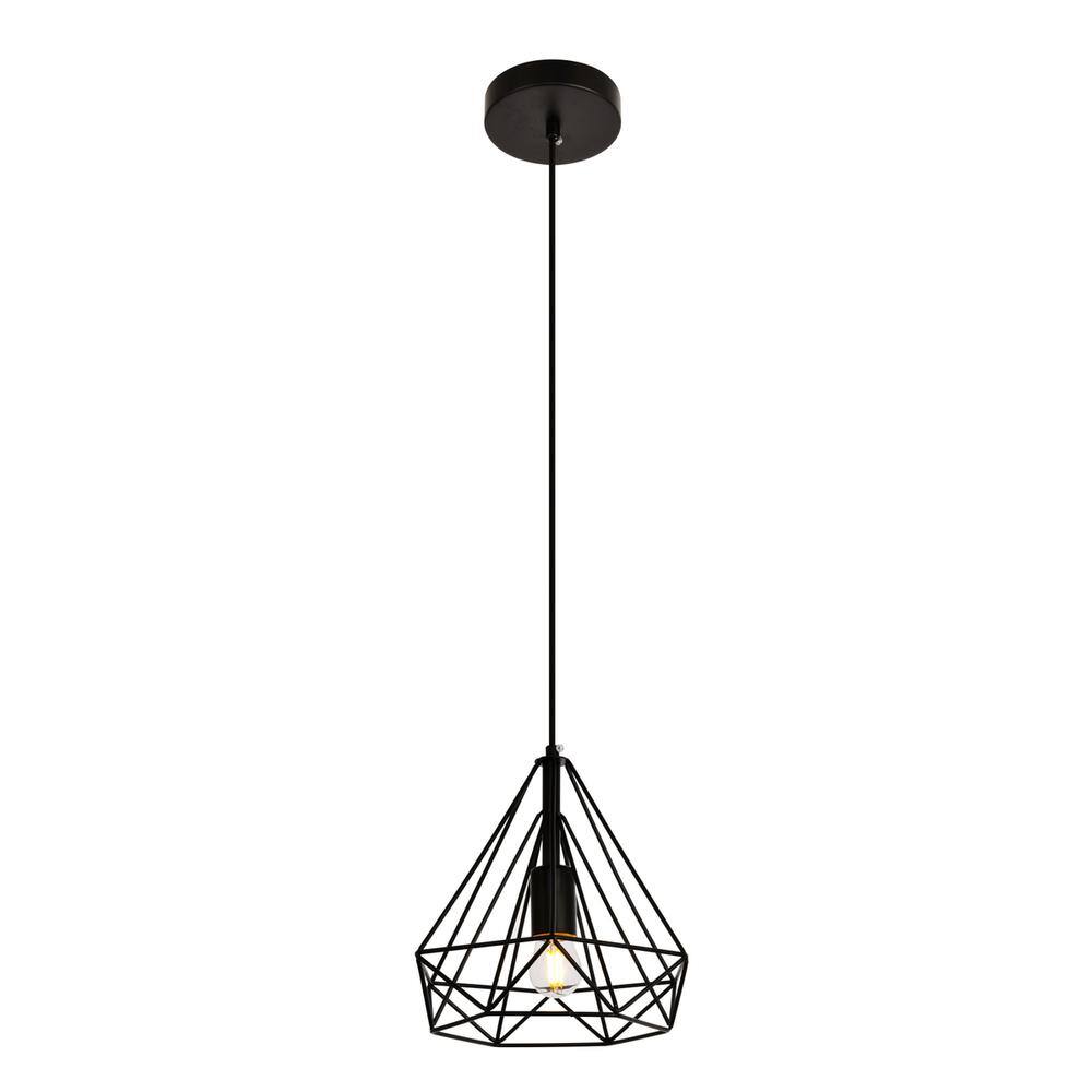 Alt View 2. Living District - Jago Collection Pendant D9.8 H9.8 Lt:1 Black Finish - Black.