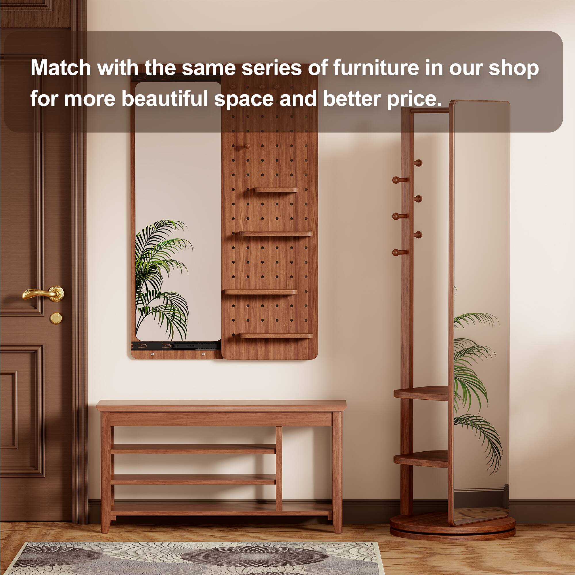 Match with the same series of furniture in our shop for more beautiful space and better price.