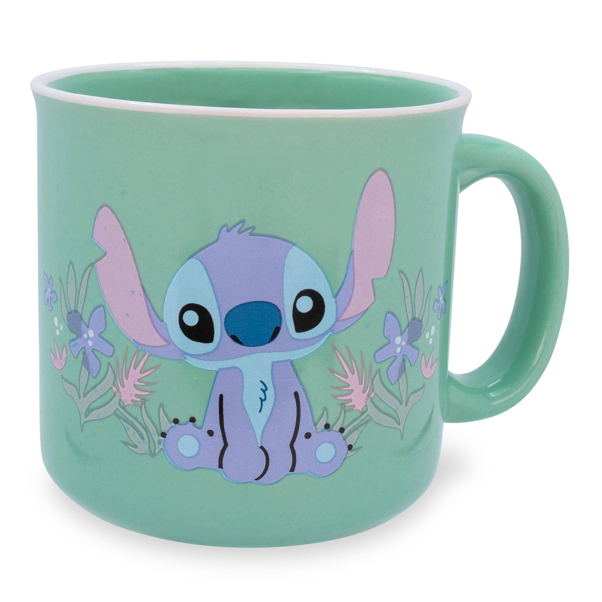Alt View 1. Silver Buffalo - Disney Lilo & Stitch "Ohana Means Family" Ceramic Camper Mug | Holds 20 Ounces - Blue.