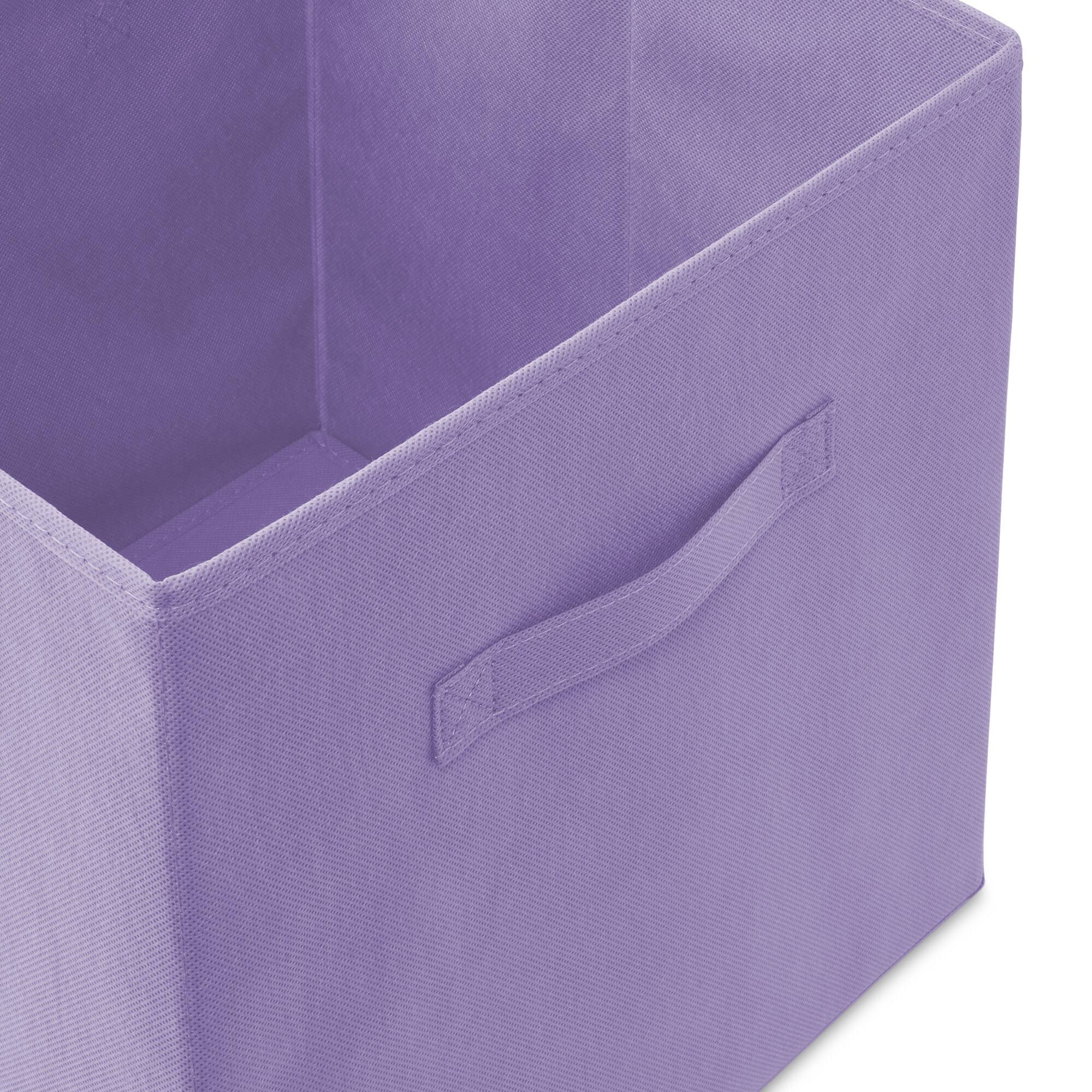 Alt View 2. Casafield - (Set of 12) Collapsible Fabric Cubes - Storage Bins - Lavender.