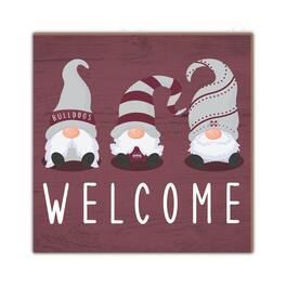 Fan Creations - Mississippi State Bulldogs 10'' x 10'' Welcome Gnomes Sign - Multicolor