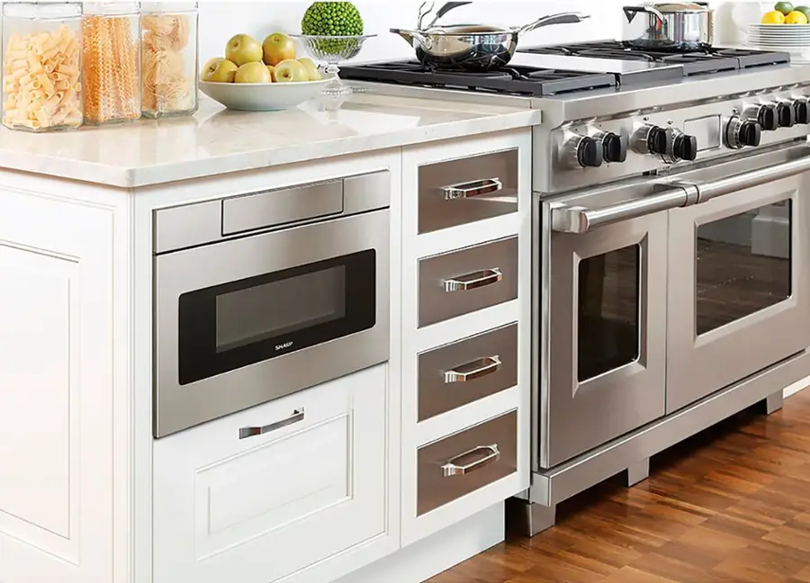 Alt View 12. Sharp - 30" 1.2 Cu. Ft. Built-in Microwave Drawer - Stainless Steel.