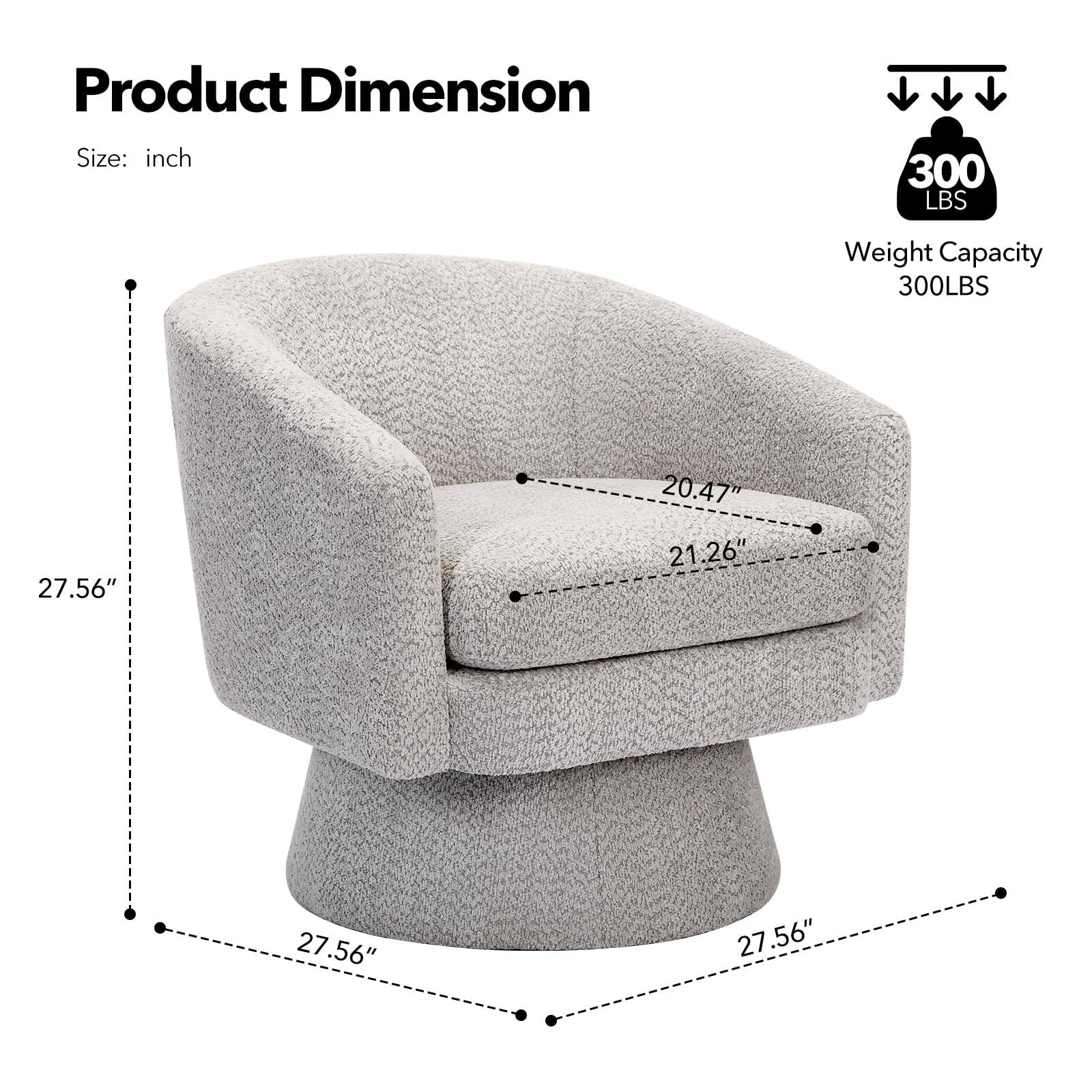 Product Dimension  
Size: inch  
Weight Capacity: 300LBS  

27.56"  
27.56"  
21.26"  
20.47"  
27.56"