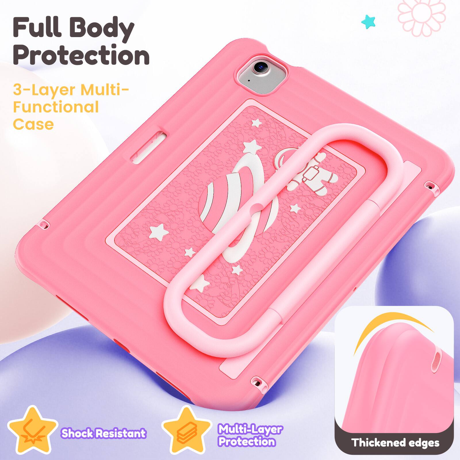 Full Body Protection  
3-Layer Multi-Functional Case  
Shock Resistant  
Multi-Layer Protection  
Thickened Edges