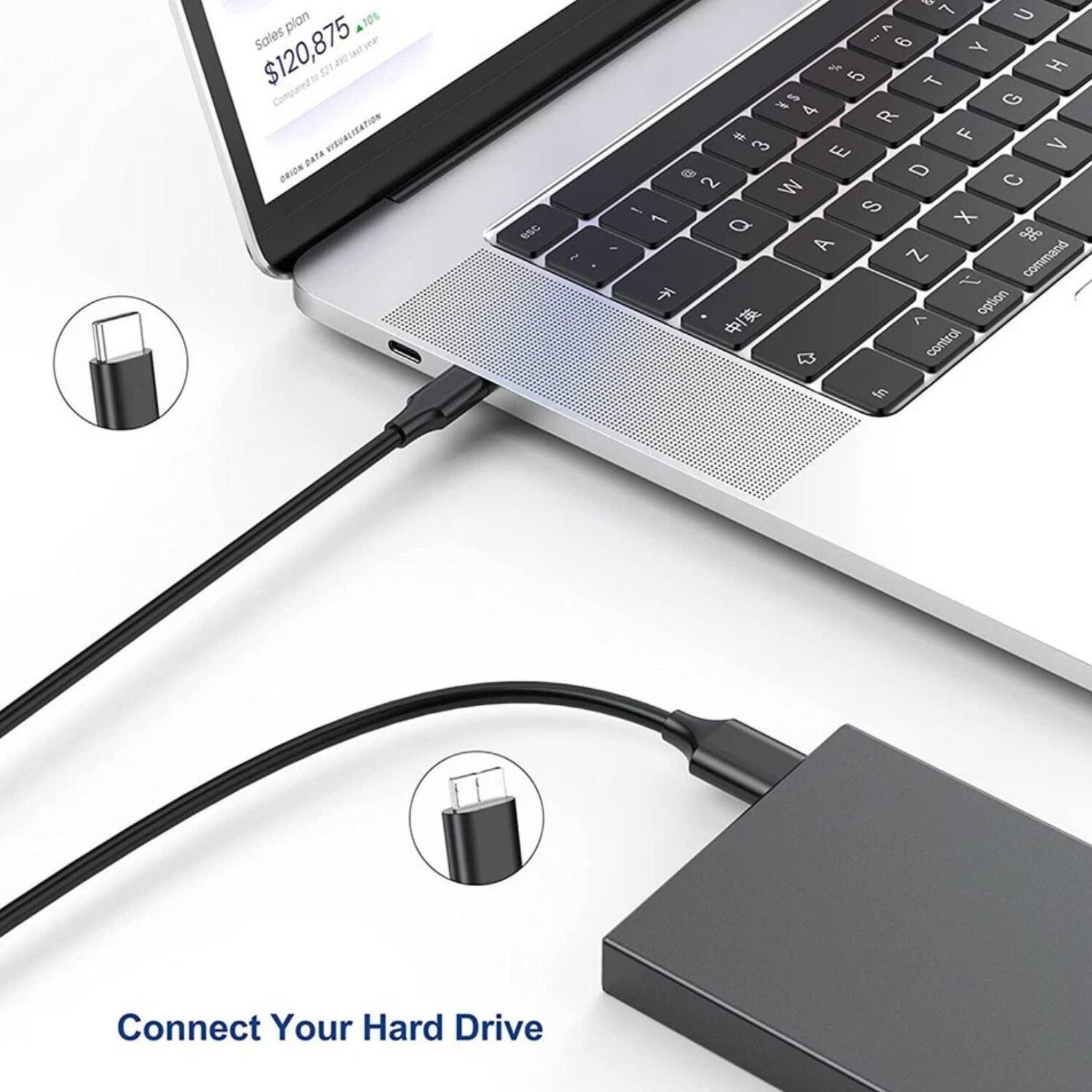 Sales plan $120,875  
10%  
Compared to $110,875 last year  

Connect Your Hard Drive